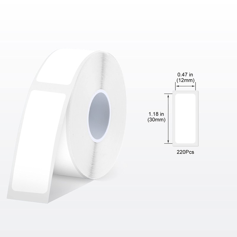 SUPVAN E10/16 Label Tape, Thermal, Multi-Purpose Labels for Home, School,