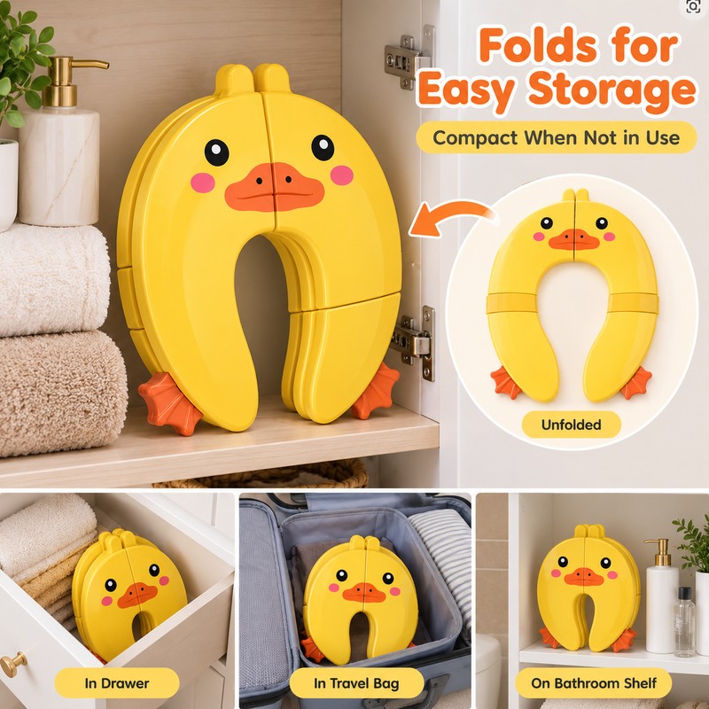 Foldable Potty Seat for Toddler Toilet Training – Portable PP