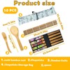 10Pcs Sushi Making Kit, Bamboo Sushi Rolling Mat, Includes 2