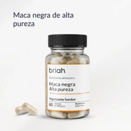 Maca Negra Briah Pureza A 500 Mg Energía Y Vitalidad 60 Cáp