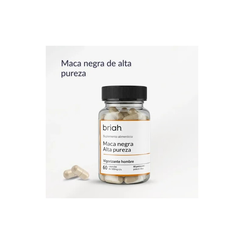 Maca Negra Briah Pureza A 500 Mg Energía Y Vitalidad
