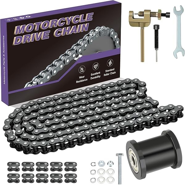 #35 Chain 140 Links Mini Bike Chain Tensioner Replacement for