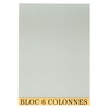 Bloc de Controle Comptable 29,7x21cm - 6 Colonnes - 70