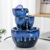 Ceramic Tabletop Fountain with Ball for Indoor Table Desk Office