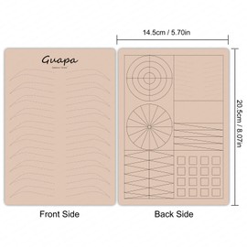 3PCS Microblading Practice Skin with Pre-Printed Brow Patterns – Silicone Mapping Guide Sheet for Eyebrow Tattoo, Hair Strokes and Shading (3PCS Pink Design #12)