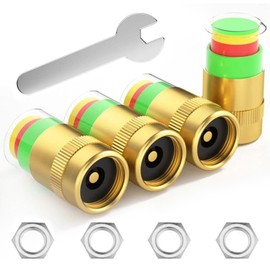 Tire Pressure Monitoring, Air Pressure Sensor, Car, Air Valve Cap, Tire Valve, Tire Pressure Monitor, Hood Sensor, Set of 4, Universal Parts for Automobiles, Pressure Monitoring, Tire Pressure