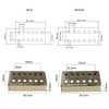 OVSAL Set of 2 Brass Guitar Pickup Covers Gold 50mm/52mm