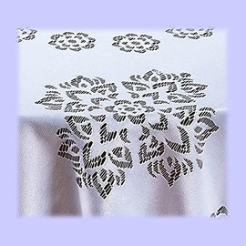 MforStyle White Tablecloth Round Lace 125cm