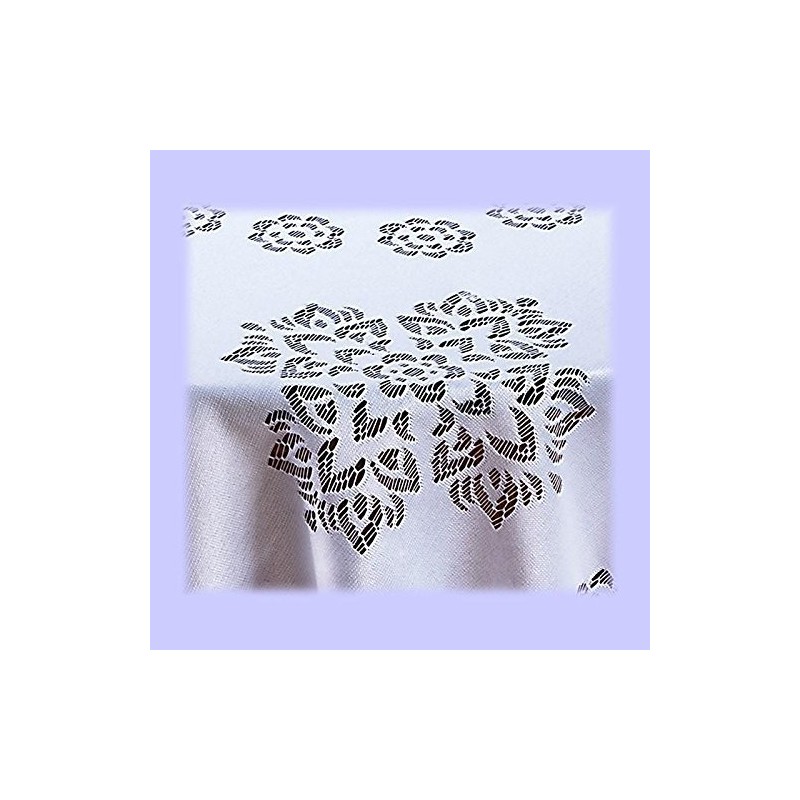 MforStyle White Tablecloth Round Lace 125cm