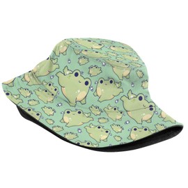 Frog Bucket Hat Fisherman Cap Animal Bucket Hat Sun Beach Cap Men Women Travel Caps