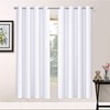 Yakamok Thermal Insulated Curtains Solid Grommet Top Window Curtains for