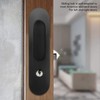 Pocket Lock Handle Invisible Light Weight Black Lock Circular Sliding