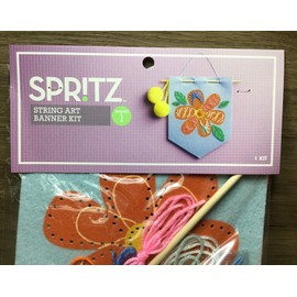 Spritz Kids' Crafts String Art Banner Kit Spring Flower Easter Pennant String Art 1 Set