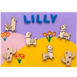 Baker Ross Wooden llamas for crafts, pack of 100, craft decorations for children and adults (FC402)