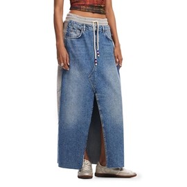 Desigual Women's Denim Knee Skirt, blue