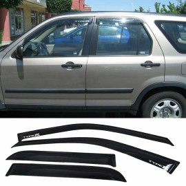 Unbranded Fits 02-06 Honda CRV Window Visors Deflectors Smoke Acrylic Rain Sun Vent Shade