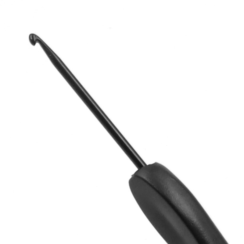 POFET Crochet Hooks Set Black, Ergonomic Metal Crochet Hooks for