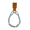 Leather Dip Belt Strap with Chain for Weight Lifting -