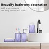 Seeatoo Bathroom Accessory Set, 4 PCS Light Purple Bathroom Accessories