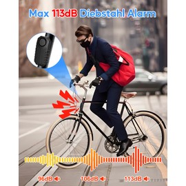 Cruxer 2 Bicycle Alarm System with Remote Control, Bicycle Accessories Wireless Anti-Theft Devices, Motorcycle Bicycle Alarm, Bicycle Alarm System Alarm Lock Bicycle Lock with Alarm Function for Ebike Scooter