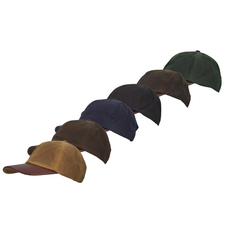 WALKER AND HAWKES - Wax Brunswick Baseball Cap w/Leather Peak