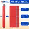 VANCL Basketball Goal Pole Pad Red– 6FT Tall, 2" Thick