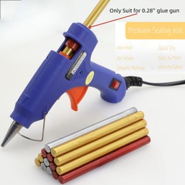 Wax Stamp Set Sealing Wax Sticks, Atopbb 30 Pcs Glue Gun Wax Sealing Sticks for WaxSeal Stamp, 3 Colors SealingWax Sticks Set for 0.28'' Glue Gun WaxSealingSticks (Golden)