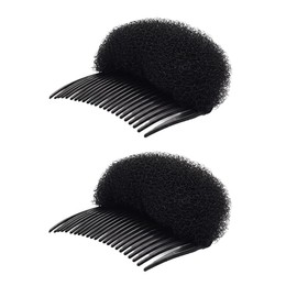 ericotry Hair Comb, 2PCS Charming Bump It Up Volume Inserts, Nylon, Size 6x8.5cm/2.36x3.35, Black (Color:black,beige,brown for you choose), for Women and Girls with Long Hairs