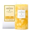 Aroma Naturals Orange and Lemongrass Essential Oil Scented Pillar Candle,