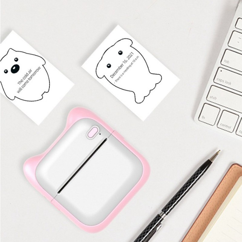 Portable Mini Printer Wireless BT Thermal Printer Easy Operation Compatible