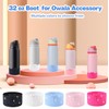 2PCS Bow Water Bottle Boot for Owala 24oz/32oz, Bling Silicone