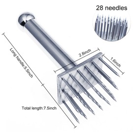 Vankcp Professional Meat Tenderizer Tool Poultry Tenderizers with 28 Stainless Steel Blades Meat Mallet for Beef,Pork,Chicken