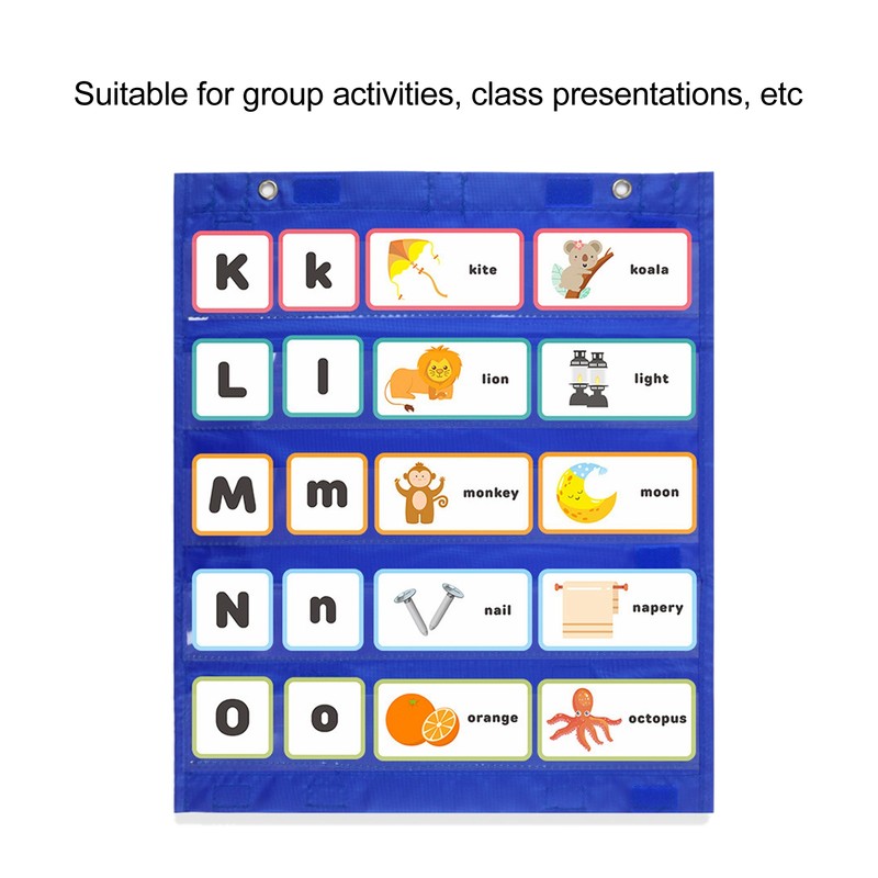 Magnetic Pocket Chart 5 Rows Transparent Schedule Pocket Chart for