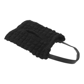 X AUTOHAUX Car Tissue Holder Car Tissue Box Organizer Puff Pastry Polyester 28x18x2cm Black Puff Pastry 1 Pcs