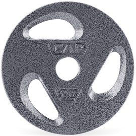 CAP Barbell placa de agarre estándar de 1 pulgada, individual, 1.13 kg                                                                                