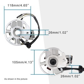 GOOFIT 5 Wires 7 Coils Ignition Magneto Stator Replacement for 2 Stroke AC JOG50cc 90cc 2T 1E40QMB Chinese Scooter Moped Parts