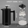 Secura French Press Coffee Maker with 3-Layer Stainless Steel Filter,