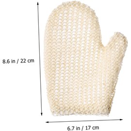 Guantes Exfoliantes de Sisal Beaupretty para Ducha - 2 Piezas Beige