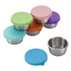 AiFunT 6pcs 2.4 Oz 40ml mini Stainless Steel Condiment Containers