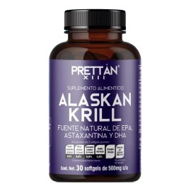 Astaxantina + Dha + Epa Alaskan Krill Prettan 30 Caps 500mg