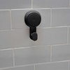 Bath Bliss 4 Pack Gel Matte Black Suction Power Hook,
