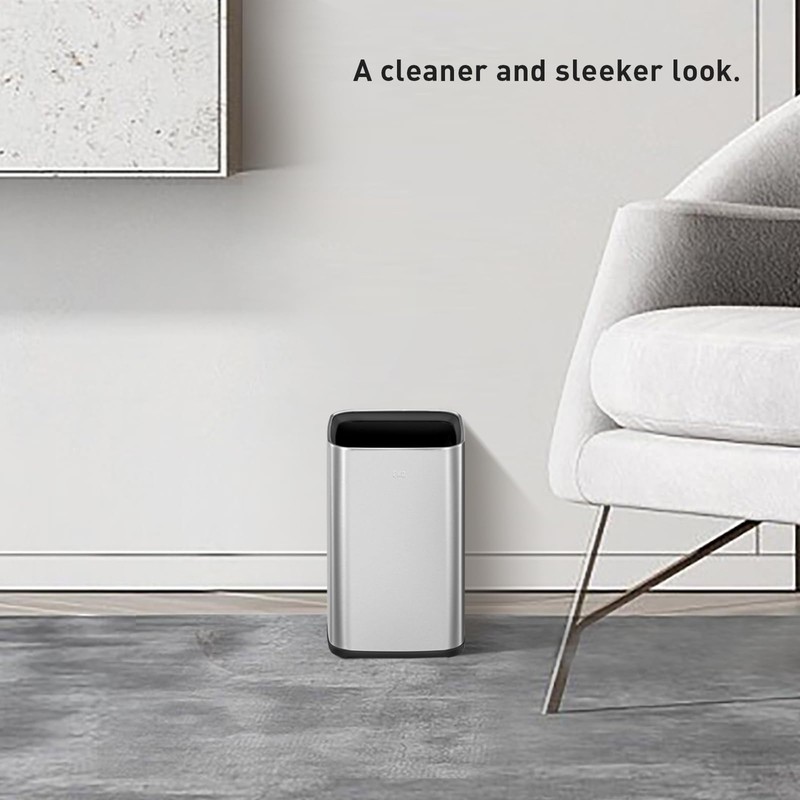 EKO 2-Pack Open Top Trash Can with Removable Inner Basket,