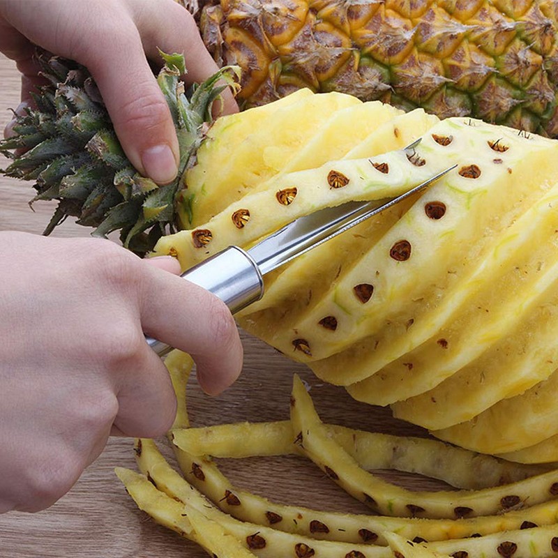 SimpleLife W Shape Stainless Steel Pineapple Eye Peeler Remover 18.5cmx2cm