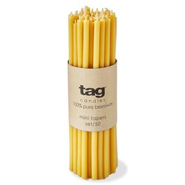 TAG Beeswax Mini Taper Candle S/50 Yellow