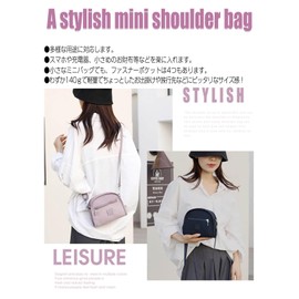 fourfivesix Haru Women's Mini Shoulder Bag, Small, Crossbody Bag, Smartphone Pouch Pochette, Cute, Crossbody Bag, Lightweight, Large Capacity, Nylon, Waterproof, Popular, Gift, Casual, Black