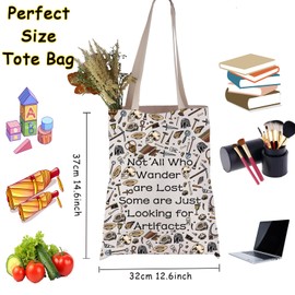 JNIAP Archaeologist Gift Artifacts Lover Tote Bag Archeology Major Gift For Her (Not All Who)