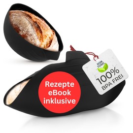 faXal® Silikon Brotbackform oval - Die Neue 3 in 1 Universalschüssel zum Backen, Mixen und Dünsten - hitzebeständige Brotbackschale bis 220°C 20cm - Silikonform Backschale Brot