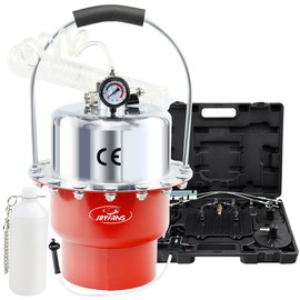 JoyFans Brake Bleeder Kit, Portable Air Pressure Pneumatic Brake Bleed System, Master Cylinder Brake & Clutch Fluid Bleeding Tool Set with Bleeder Machine, Collection Bottle and Adapters