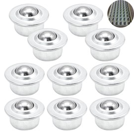 10pcs Ball Transfer Bearing Rollers,15.875MM,Steel Conveyor Bal,Round Eye Conveying Ball,Furniture Castors,Transmission,Flat Ball Roller Bearings Wheels for Machinery Furniture Hardware