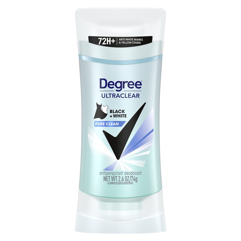 Degree Antiperspirant for Women Protects from Deodorant Stains Pure Clean